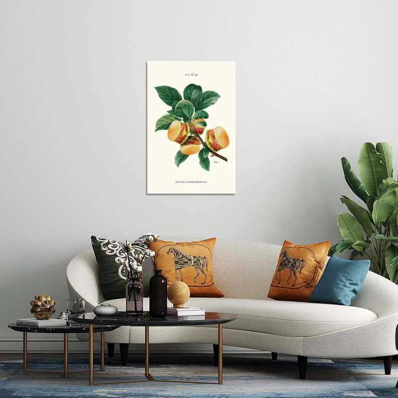Burger, plante sur verre acrylique, H 32 po x l 24 po x P 0,25 po
