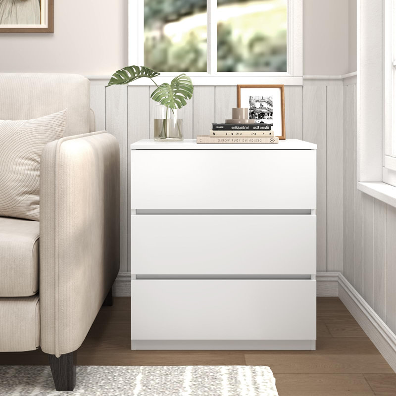 3 Drawer Dresser 23.6 in., White
