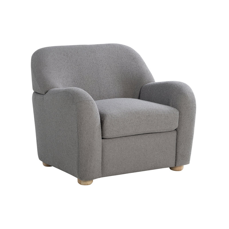 Emily Accent Chair, Gray Polyester