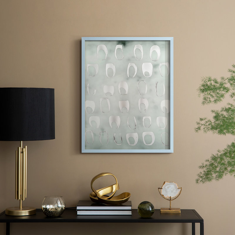 ABSTRACT Series DCCLXVI Framed Print - Solid Wood, Blue, 30" H x 24" W