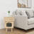 Robot Rotatable Side Table - Whimsical Storage Table with Swivel Top (Natural Wood-Tone MDF)