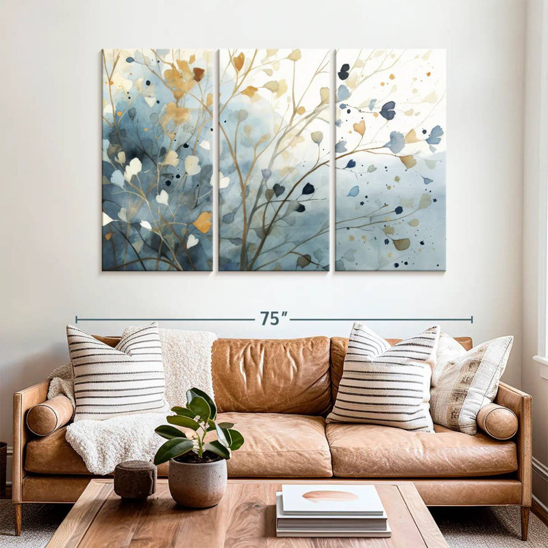 Harnek Leaves Medley III, 42" H x 65" W