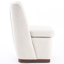 Fauteuil d'appoint rembourré avec accoudoirs à dossier plein et chaise demi-tonneau avec base en bois massif-883757880
