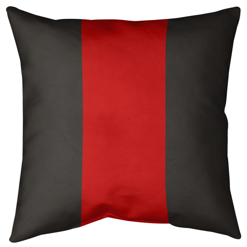 Coussin intérieur / extérieur , 20 po x 20 po, Étain / Rouge