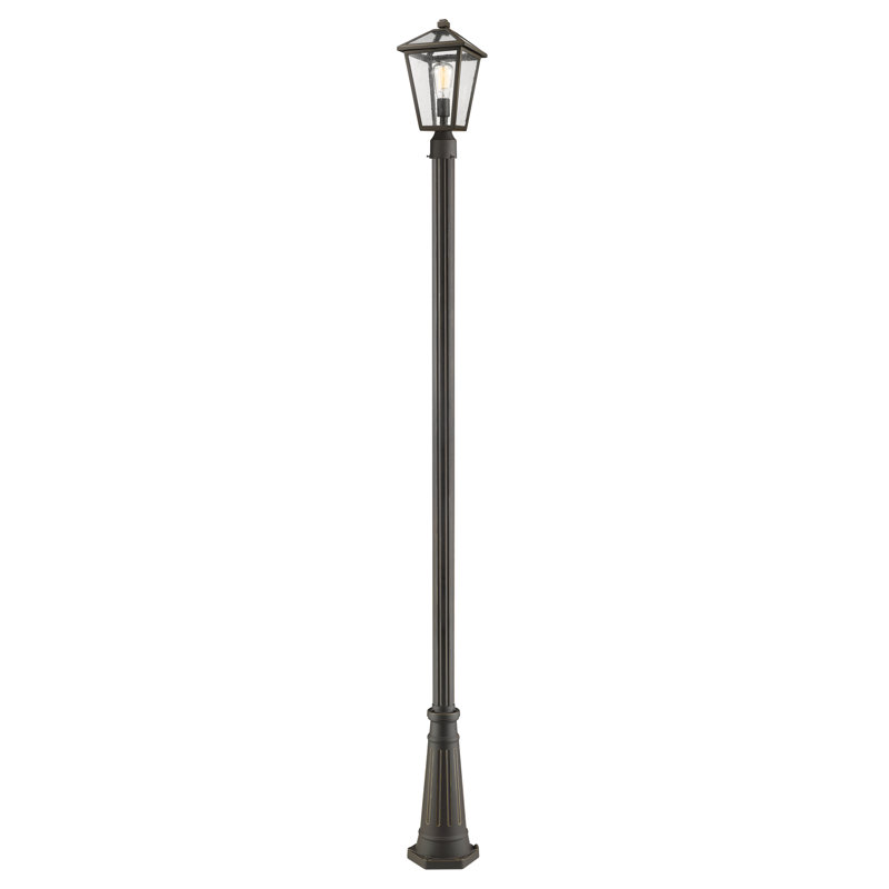 Pier Mount Light, Rubbed Bronze, Seeded, 110.25" H x 10" W x 10" D