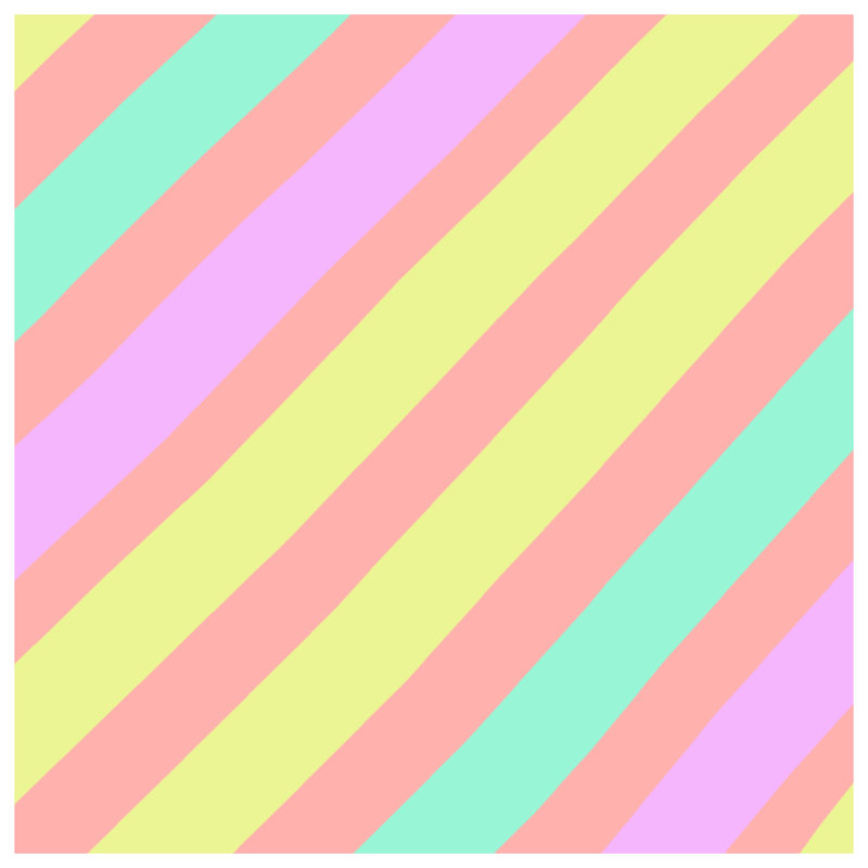 Pastel Diagonal Stripes Shower Curtains Extra Long, 70in W x 93in H