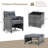 5 Piece Patio Rattan Furniture With 2 Ottomans & Tempered Glass Coffee Table-14964126