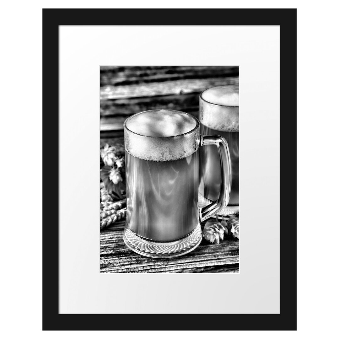 Gerahmtes Poster Bier Bierglas