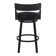 Deherrera Modern Swivel Counter or Bar Stool with Open Low Back and Footrest in Metal and Faux Leather