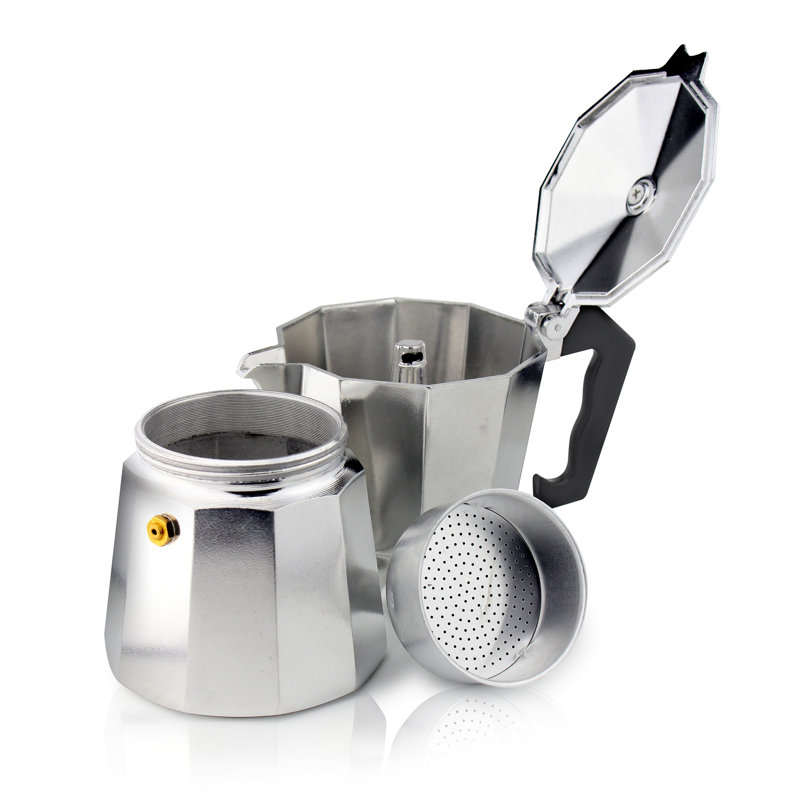Café Olé Aluminium Espresso Maker for Ground Coffee, 12L