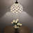 Decker Tiffany Pendant Lighting Plug in White Stained Glass Crystal Beans LED Bulb Included 12"W*12"D*60"H