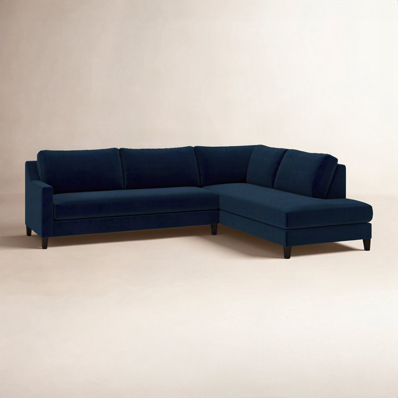 Baker 2-PC Upholstered Sectional, Evan Bark, Right Hand Facing