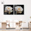 Ensemble de 2 décorations murales dorées «Golden Nocturne» par Art Remedy, cadre noir, 41 x 41-1453363283-1453363295