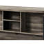 Table de hauteur comptoir en chêne antique et gris sable, poids de 50 lb par tablette, 24,06 po Table profonde avec finition et compartiments ouverts
