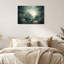 Art mural sur toile Misty Teal Agave and Prickly Pear-1591837432