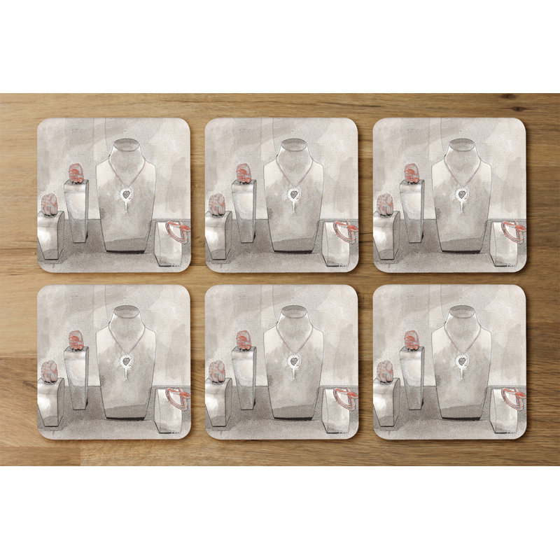 Square 6 Piece Coaster Set