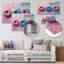 Décoration murale délicieuse rose et bleu Sparkle Donuts I - Donuts alimentaires-735775002-629818986