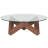 Coma Coffee Table Glass Top With Walnut Base