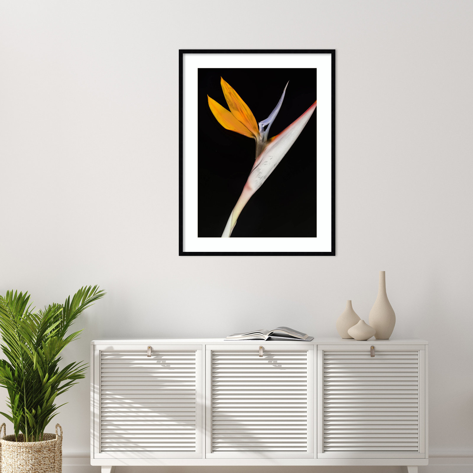 Olcott "Bird of Paradise" Print, Black, 41" H x 31" W