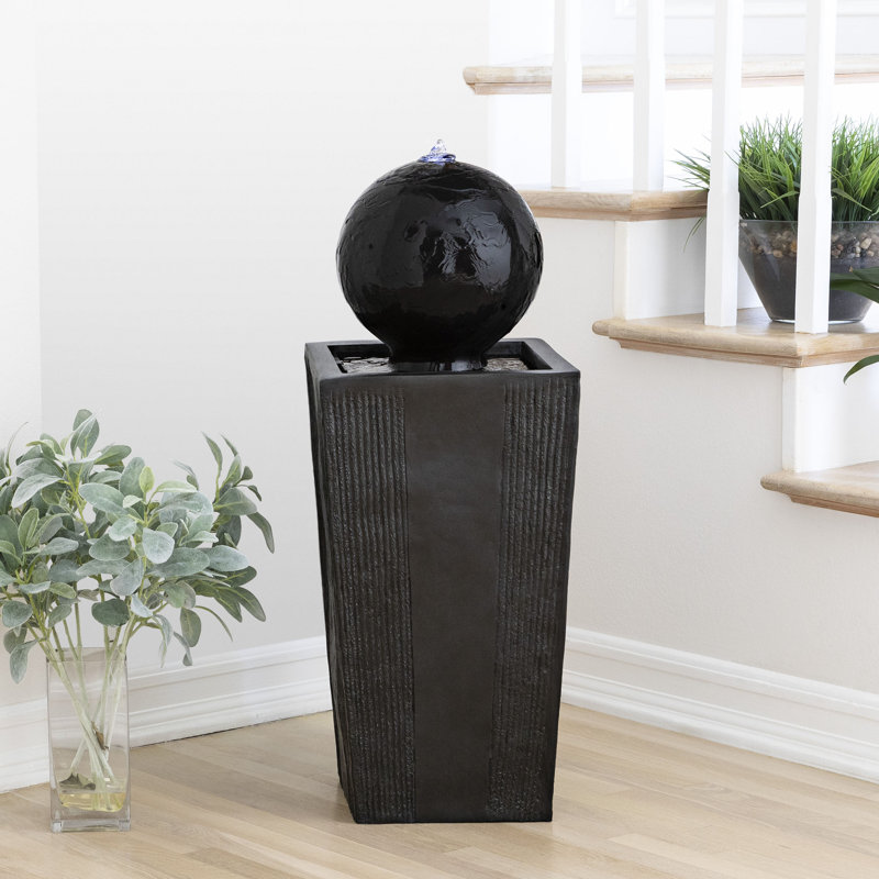 Chandni Weather Resistant Column Fountain with Light