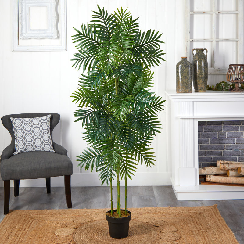 Arbre de palmier artificiel 65,5" dans un pot de fleurs