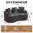 Boneless Loveseat,Chenille Sofa Couch-1677008940
