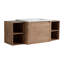 Meuble-lavabo mural 52 po avec lavabo en céramique et tablettes de rangement et 1 porte à fermeture en douceur, contreplaqué