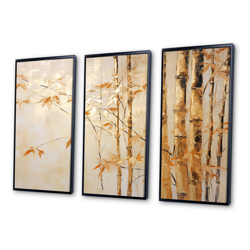 «Blue Mom and Zen Zen Moment», ensemble d'art mural sur toile en bambou, H 28 po x l 36 po x P 1 po, Cadre flottant noir