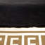 Modern Black Plush Rug With Gold Details