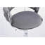 Ensemble de tabourets de bar 2 pièces, avec repose-pieds chromé et base pivotante avec mécanisme de réglage de la hauteur en velours et pieds chromés - tabouret de bar simple - gris-752899299