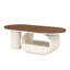 Luxury Industrial Oval Coffee Table With Storage Drawer, Centre Table