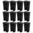 Sterilite 11.9 Gal Rectangle Step On Trash Kitchen Wastebasket, Black (12 Pack)