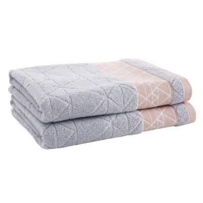 Diamond 2 Piece Bath Towel Same-Size Bale