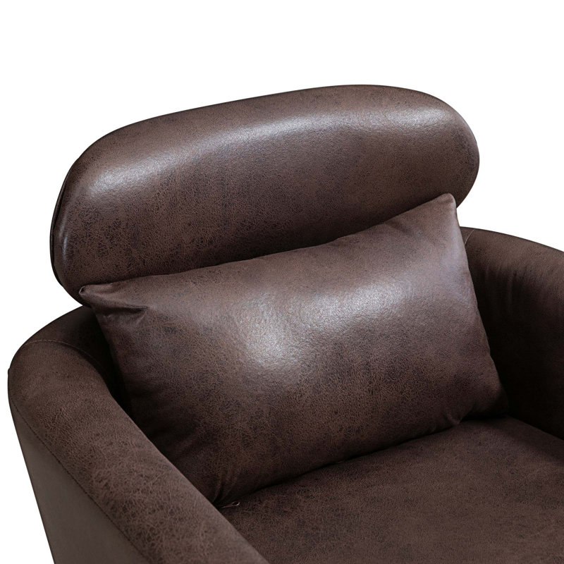 Fauteuil Janel, Suède brun foncé bronzé