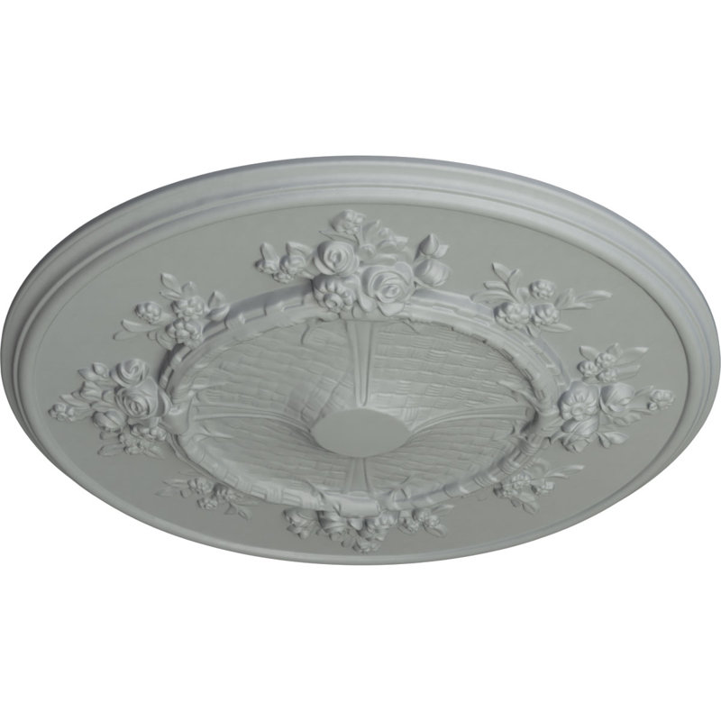 Endurathane Flower Ceiling Medallion, 27"OD x 1 1/8"P (Fits Canopies up to 3 7/8"), Factory Primed, Primed