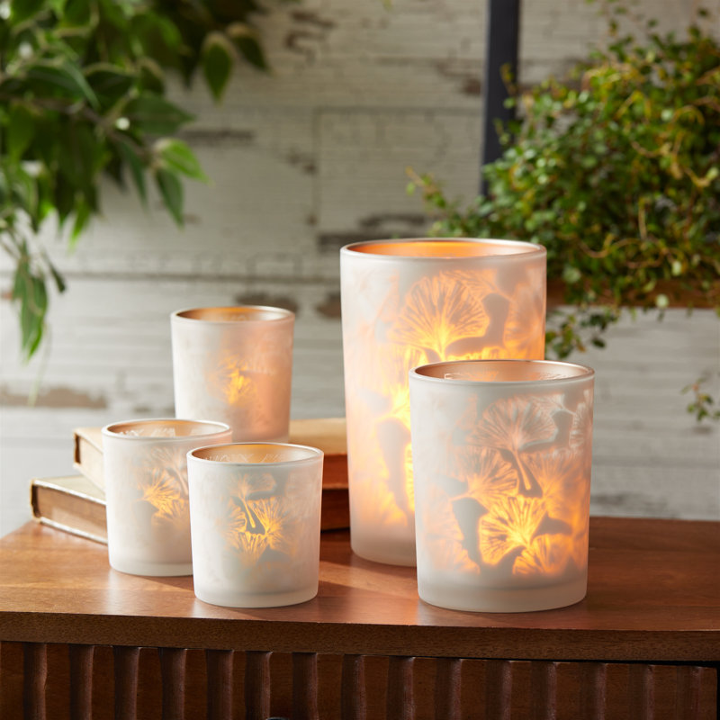 Silver & Gold Glass Votive Candle Holders