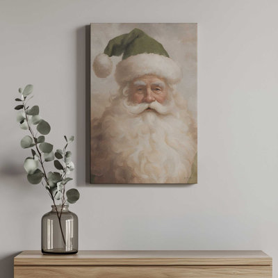 Father Christmas By Jo Moulton Canvas Art Print
