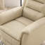 Fauteuil inclinable pivotant avec repose-pieds manuel en cuir fleur-420791372