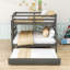 Lit superposé simple en bois avec tiroirs simples Kaytlynne-131075055