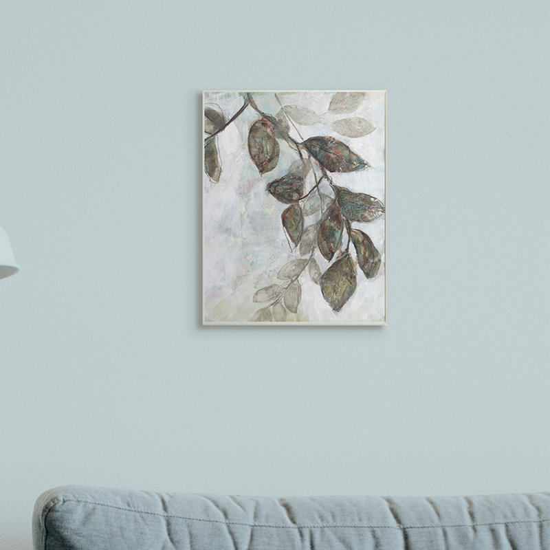 «Tree Branches S Croise Leaves» par Jennifer Goldberger - impression sur toile, H 19 po x l 13 po, Plaque murale