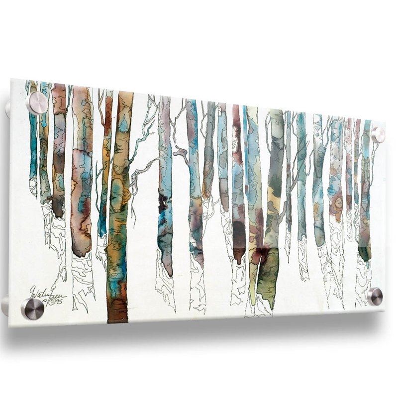 «Birch I» par Cheri Govertsen Greer, H 15 po x l 30 po x P 1,5 po, Sans cadre