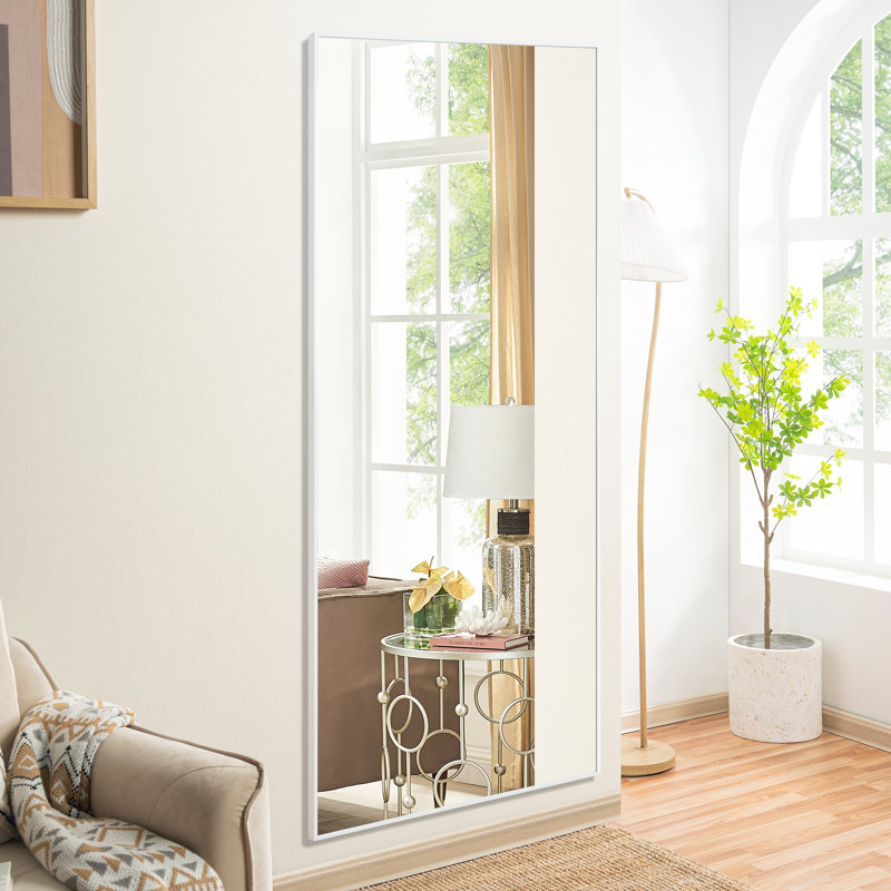 Miroir de plancher Willavene, Blanc