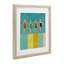 Quatre personnages sur la piscine, reproduction encadrée sous verre, design par Layla Oz-1412585258-1412585260