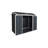 8X4ft Outdoor Resin Garden Shed With Floor And 2 Windows, Plastic Patio Outdoor Storage Shed With Lockable Door For Garden Tools, Bicycles, Trash Cans, Black-123375777-123375781