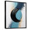 «Shadow Balance Blue and Black - Abstract Modern Waves», reproduction d'art murale
