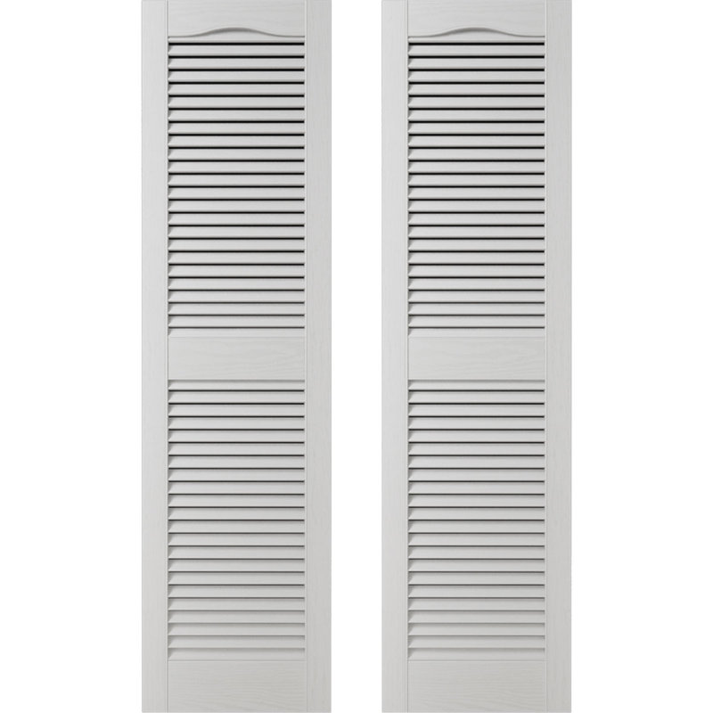 Paire de volets à auvent ouvert cathédrale standard, Blanc, 12", 80"