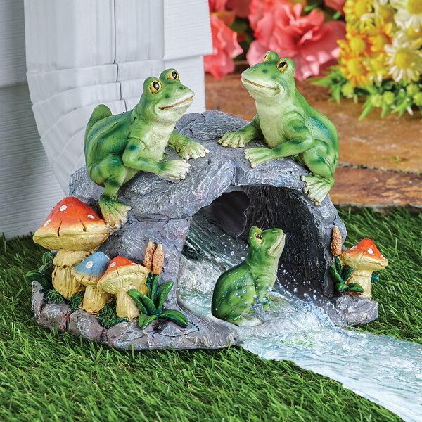 August Grove® Caledonia Frog Animals Plastic Garden Statue