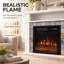 Freestanding Electric Fireplace Suite, 1800W, Open Shelf, LED Flame-1765672796