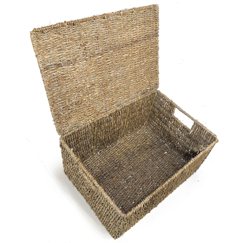 Boîte de rangement en osier, H 7 po x l 13 po x P 8 po