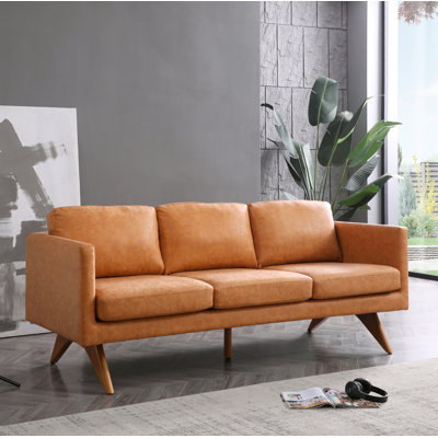 Rykia 83'' Vegan Leather Sofa